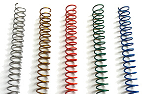 Espiral metálico de colores para encuadernar