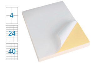 Etiquetas adhesivas blancas DIN-A4 baratas