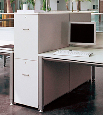 Cajonera melamina para archivo en oficina Actiu