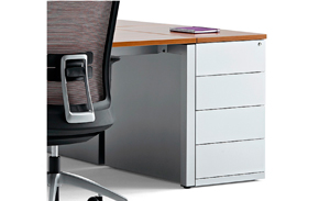 Buck fijo de metal para mesa de oficina Actiu