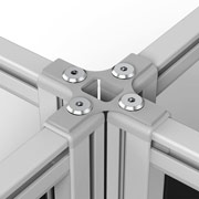 Unión de la estructura de aluminio de cuatro paneles tipo biombo de la mampara divisoria Split de Actiu