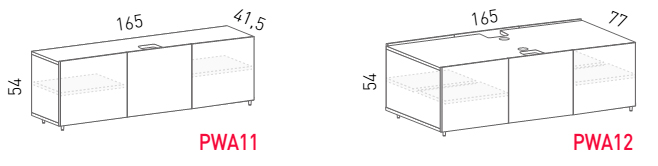 Armarios para configuraciones con mesas Power 100