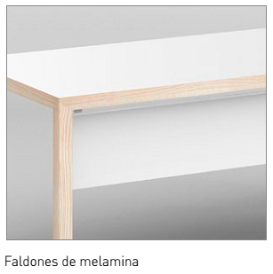 Faldón de melamina bajo mesa Prisma de Actiu