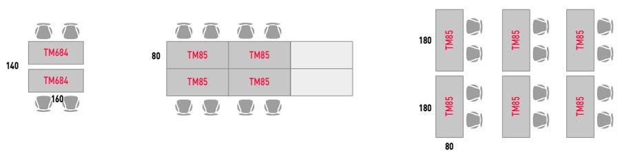 Configuraciones para mesa Trama 30 Actiu