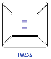 Mesa doble para sala de reunión Twist TW424