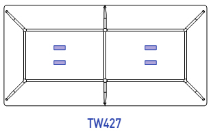 Mesa doble para sala de reunión Twist TW427