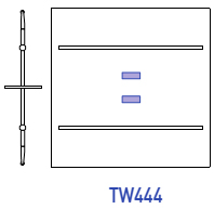 Mesa doble para sala de reunión Twist TW444