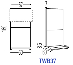 Mesa con soporte para videoconferencia Twist Spine TW97