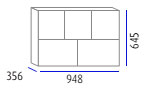 Medidas de la configuración archivador cajonera de plástico Organitec
