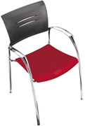 Asiento de silla de dirección en tela ignífuga RD-905-2 roja
