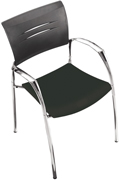 Asiento de silla de dirección en tela ignífuga RD-905-4 negra