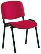 Silla barata confidente para oficina RD-965-2 tapizada en rojo