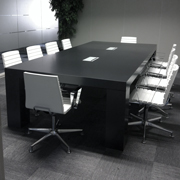 Silla Top de Dile Office blanca para sala de reunión moderna en negro