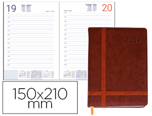 Agenda símil piel marrón Eyon 2019