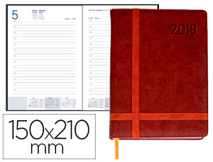 Agenda símil piel marrón Eyon 2018