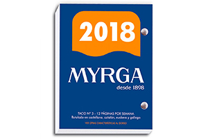 Taco de recambio para calendario de sobremesa 2018 Myrga