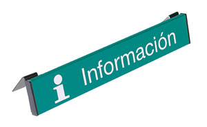 Rótulo de sobremesa plano