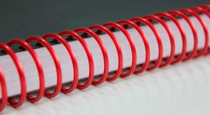 Diámetro de espirales de plástico de colores para encuadernar
