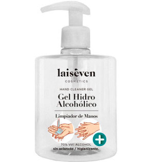 Gel hidroalcohólico en dispensador de medio litro para lavarse las manos y evitar contagios de coronavirus COVID 19