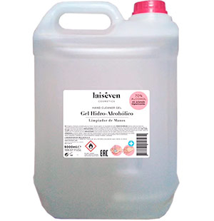 Garrafa para rellenar de 5 litros de gel hidroalcohólico para lavarse las manos y evitar contagios de coronavirus COVID 19