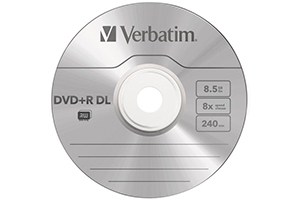 DVD doble capa Verbatim AZP DVD+R DL 8,5 Gigas de capacidad de memoria, 120 minutos de vídeo y velocidad de grabación hasta 8x