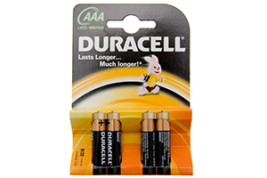 Pilas Duracell AAA alcalinas