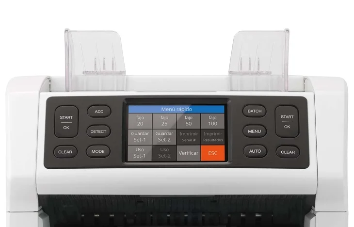 Pantalla de la contadora Safescan 2850