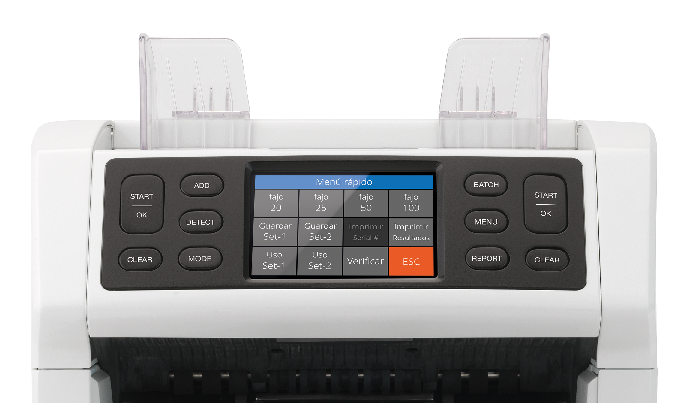 Pantalla de la contadora Safescan 2865