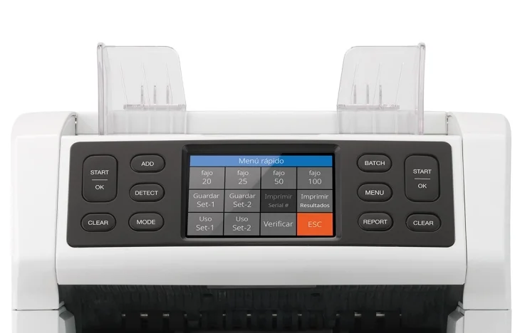 Pantalla de la contadora Safescan 2985