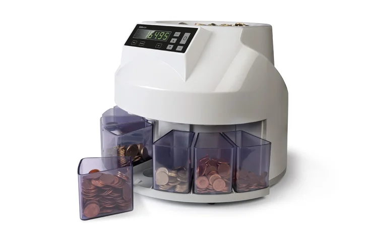 Contadora de monedas con 8 cpompartimentos