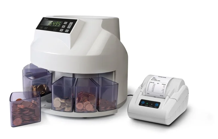 Contadora de monedas con impresora térmica accesoria TP-230