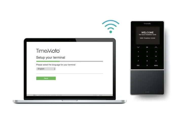 TM-828 conectado a ordenador portátil mediante WiFi