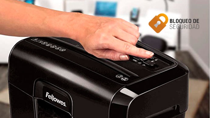 Destructora Fellowes con tecnología de seguridad SafeSense