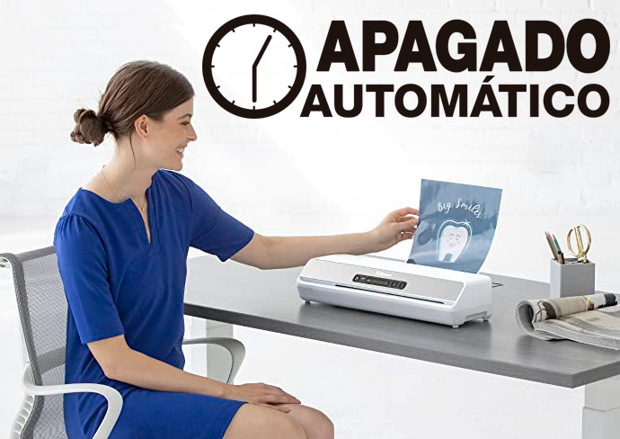Apagado automático para ahorro de energía en plastificadoras Fellowes