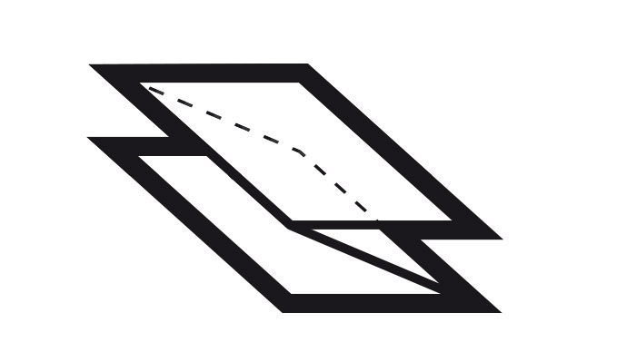 El plegado zeta o también llamado zig-zag es un plegado donde se pliega la hoja en 3 partes alternando las páginas en direcciones opuestas