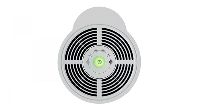 La luz LED verde indica buena calidad del aire
