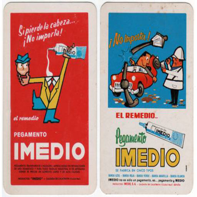 "El remedio, pegamento Imedio", el mejor eslogan para darle una segunda vida a todas tus cosas.