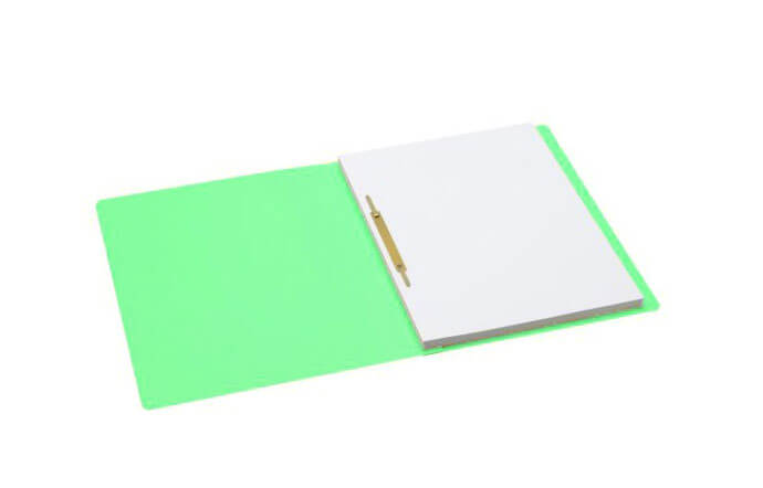 Subcarpeta verde con fástener