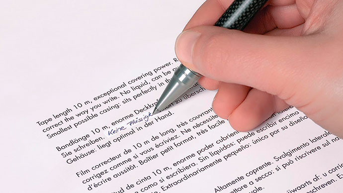 La corrección en seco del corrector Tombow YT4 te permitirá una reescritura inmediata y limpia apta para cualquier tipo de papel.