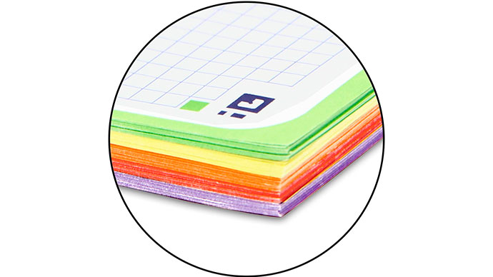  Este cuaderno contiene 5 colores vivos de recuadro para poder  organizarte según la asignatura o tema. 