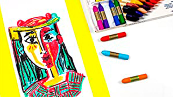 Para uso escolar y profesional Las ceras Manley están pensadas para una gran variedad de técnicas y aplicaciones, como el esgrafiado, el degradado, pintar con texturas, con plantillas, etc.