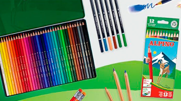 Los lápices de colores Alpino pueden utilizarse tanto por niños como por adultos para poder pintar, colorear, crear manualidades o hacer los mejores dibujos disfrutando de unos colores vivos y brillantes.