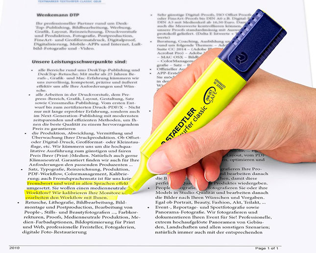 Recargable Bueno para el medio ambiente. El rotulador fluorescente Staedtler 364 tiene un gran depósito de tinta que podrás volver a rellenar.