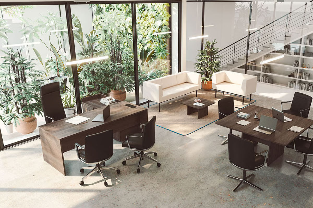 La Vital Pro es la mesa de Actiu más económica y tradicional de su catálogo Mesa Ofimat en oficina de diseño actual