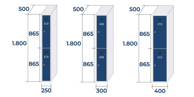 Taquilla de 2 columnas de 4 puertas
