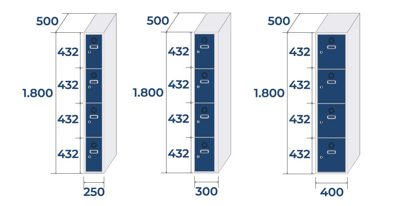 Taquilla de 4 puertas