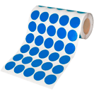 Pegatinas tipo sticker gomet de cuadrados, círculos y estrellas en rojo, verde, azul, amarillo, dorado y plata