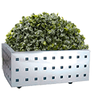 Jardineras con diseño cuadrado