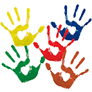 Pintura de dedos para educación plástica infantil