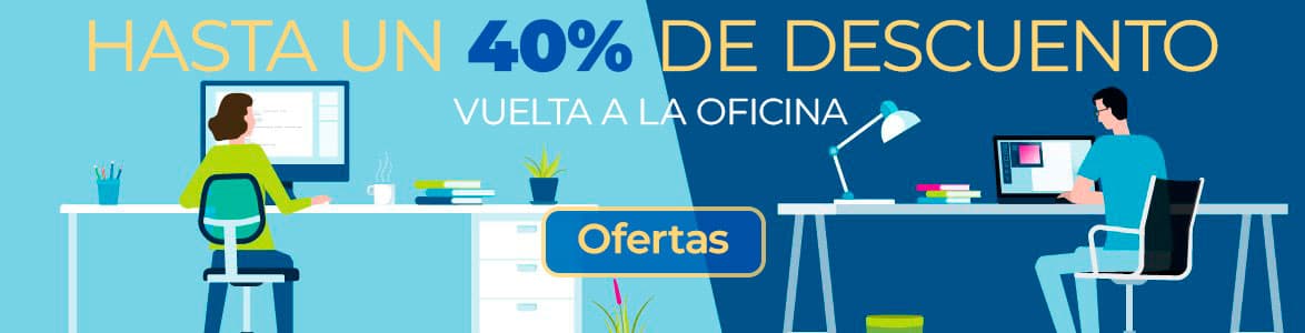 Descuentos y ofertas en muebles, máquinas y material de oficina